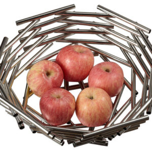 Girard Large Stainless Steel Fruit Bowl - Silver