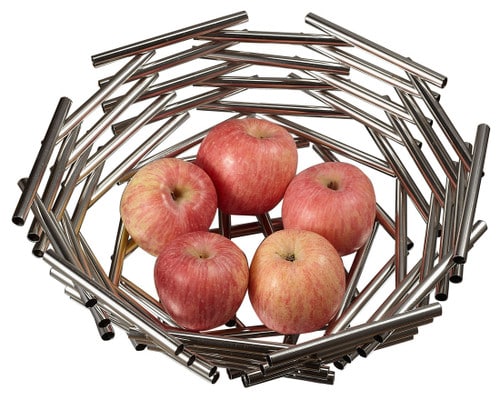 Girard Large Stainless Steel Fruit Bowl - Silver